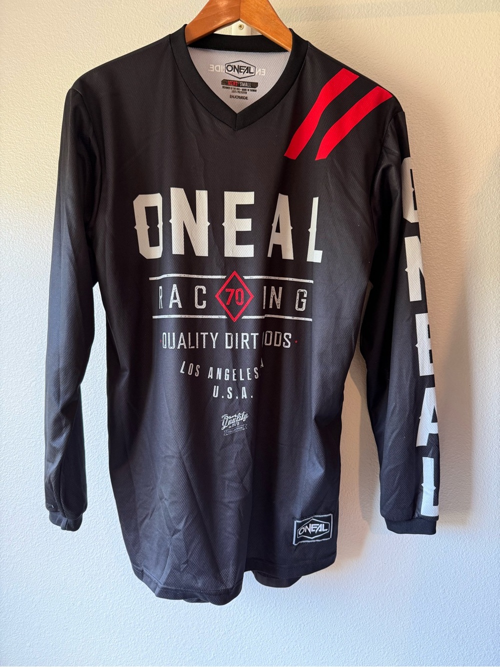 Men's O’Neal Black & Red Racing Long Sleeve Jersey